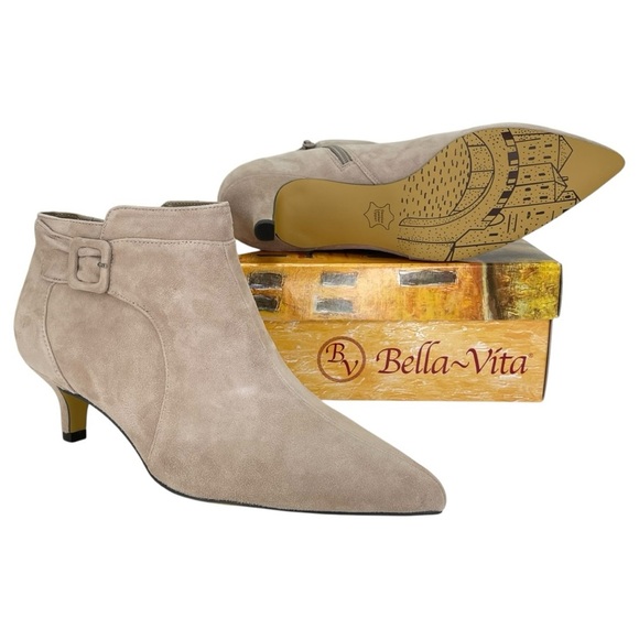Bella Vita Bindi Cream Suede Womens Ankle Boots Size 9.5M - Picture 12 of 13